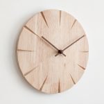 silent modern solid wooden wall clock home decor living room