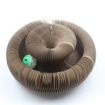 magic organ cat scratching pad foldable eco-friendly with built-in toy balls pets toy