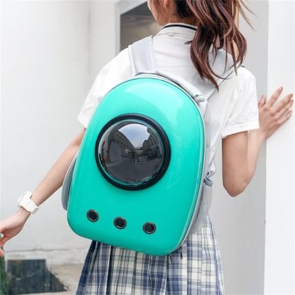 space capsule pet backpack carrier transparent window cats dogs travel