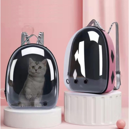 space capsule pet backpack carrier transparent window cats dogs travel