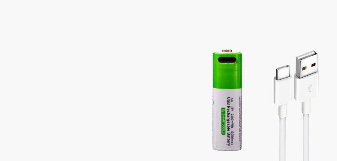 high capacity 2600mwh aa rechargeable batteries fast usb type-c charging 1200 cycles 475676
