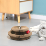 magic organ cat scratching pad foldable eco-friendly with built-in toy balls pets toy