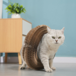magic organ cat scratching pad foldable eco-friendly with built-in toy balls pets toy
