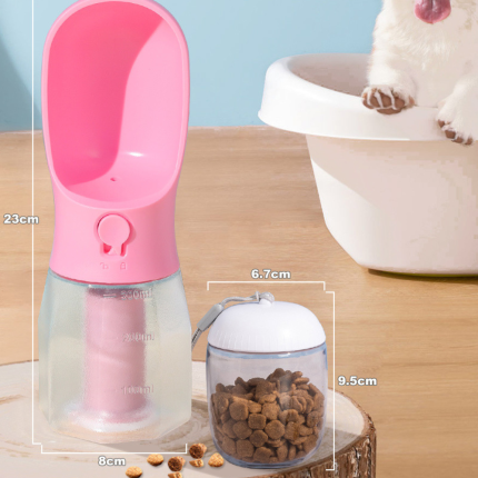 portable three-in-one pet travel bottle garbage bag multi functional dogs cats