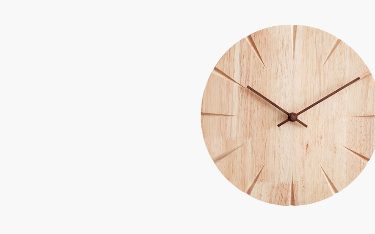 silent modern solid wooden wall clock home decor living room