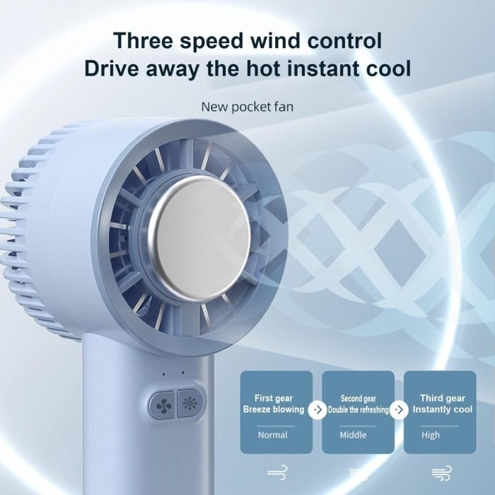 summer gadget portable handheld mini fan high speed ice cooling technologyv