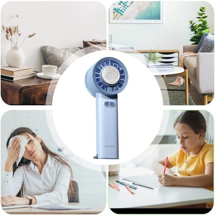 summer gadget portable handheld mini fan high speed ice cooling technology