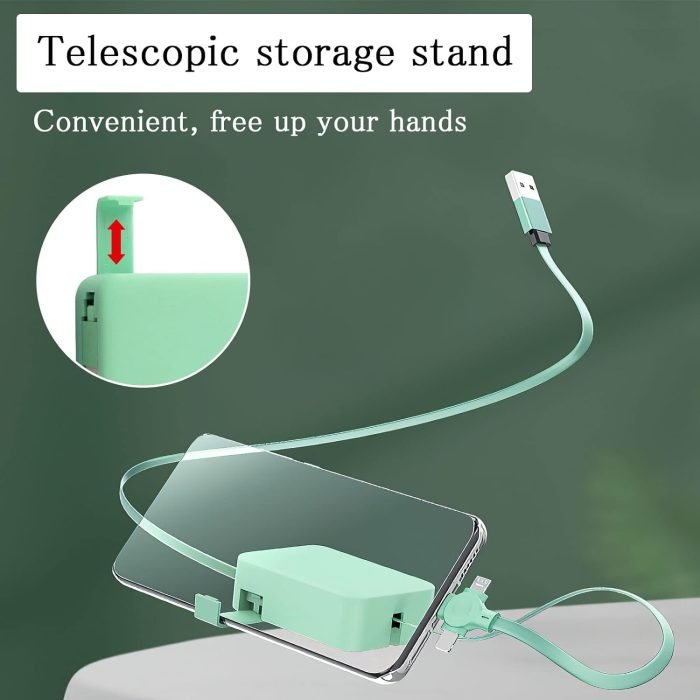 universal 3-in-1 retractable multi-usb cable type c micro iphone charging line