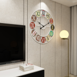 wrought iron metal silent wall clock european style retro living room home decor