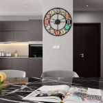 wrought iron metal silent wall clock european style retro living room home decor