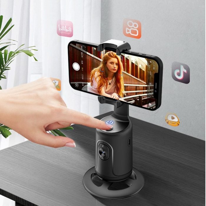 mini ai-powered 360 smart tracking phone holder stabilizer