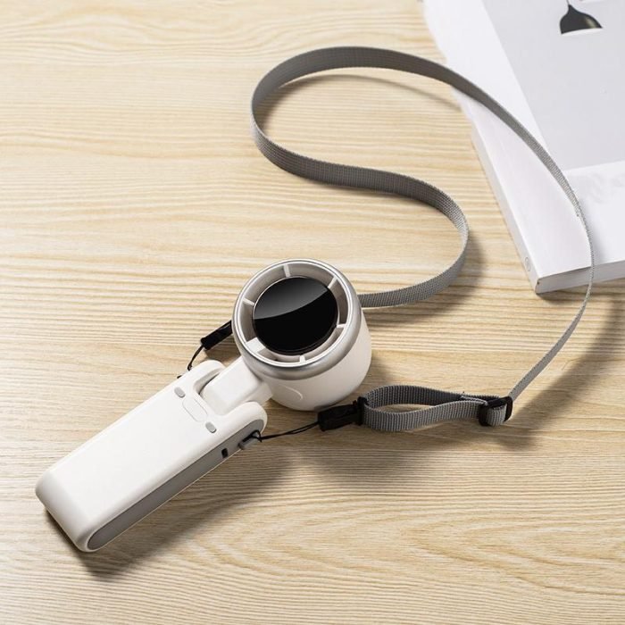 v705 turbo portable neck desktop cooling fan compact design 5-speed 3600mah