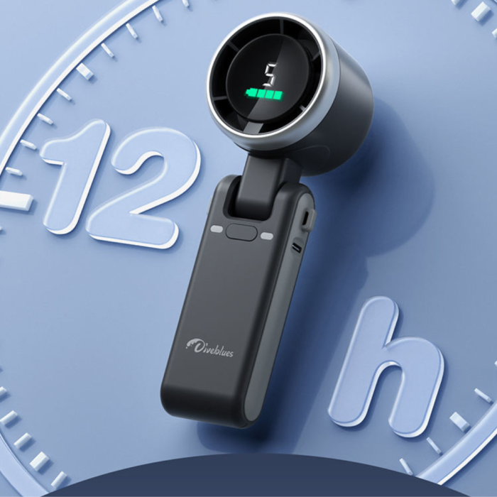 v705 turbo portable neck desktop cooling fan compact design 5-speed 3600mah